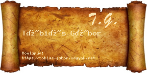 Tóbiás Gábor névjegykártya