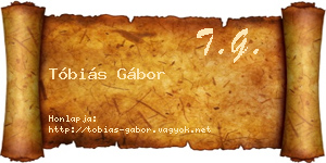 Tóbiás Gábor névjegykártya